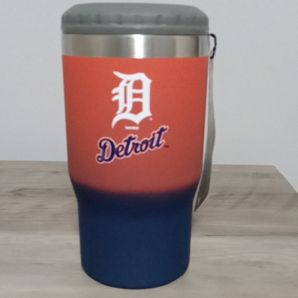 Detroit Tigers Ombre Koozie  Orange and Blue